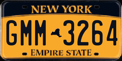 NY license plate GMM3264