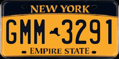NY license plate GMM3291