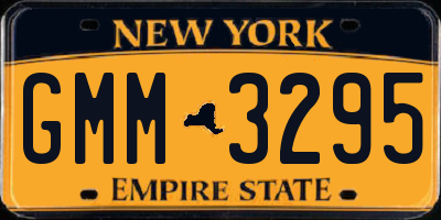 NY license plate GMM3295