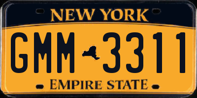 NY license plate GMM3311