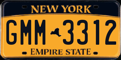 NY license plate GMM3312