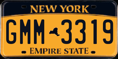 NY license plate GMM3319