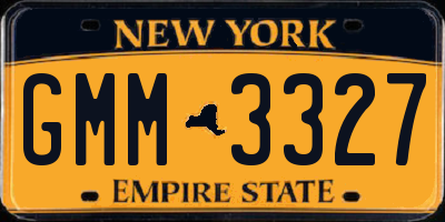 NY license plate GMM3327