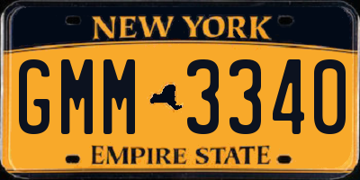 NY license plate GMM3340