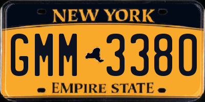 NY license plate GMM3380