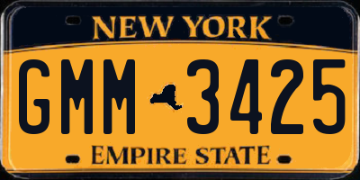 NY license plate GMM3425