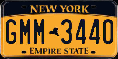 NY license plate GMM3440