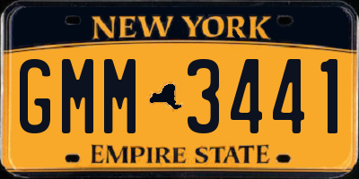 NY license plate GMM3441