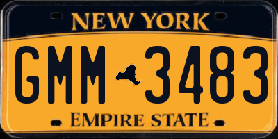 NY license plate GMM3483
