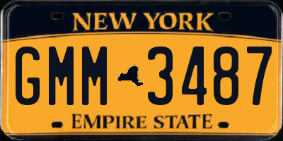 NY license plate GMM3487