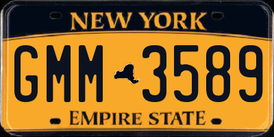 NY license plate GMM3589