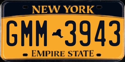 NY license plate GMM3943