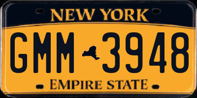 NY license plate GMM3948
