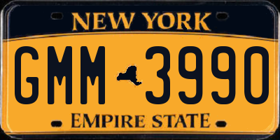 NY license plate GMM3990