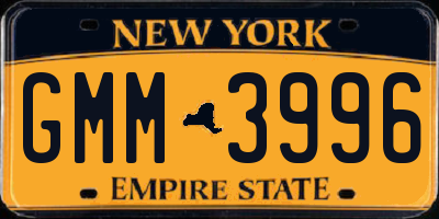 NY license plate GMM3996