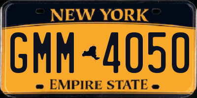NY license plate GMM4050