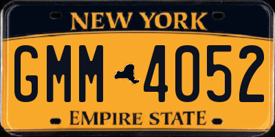NY license plate GMM4052