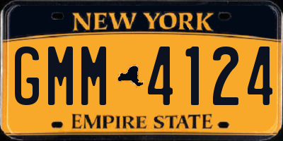 NY license plate GMM4124