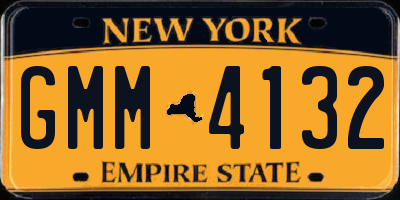 NY license plate GMM4132