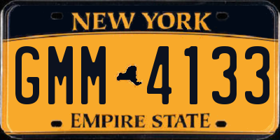 NY license plate GMM4133