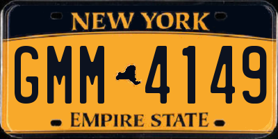 NY license plate GMM4149