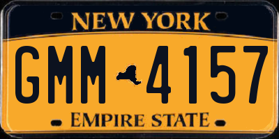 NY license plate GMM4157