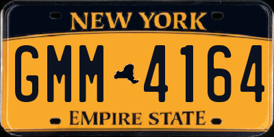 NY license plate GMM4164
