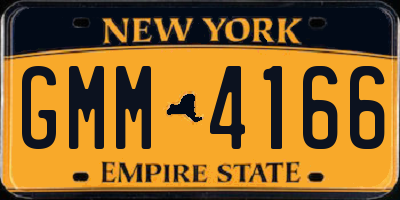 NY license plate GMM4166