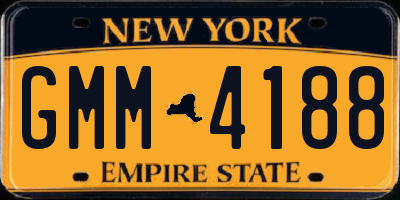 NY license plate GMM4188