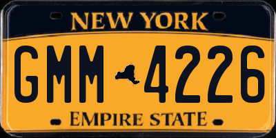 NY license plate GMM4226