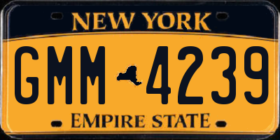 NY license plate GMM4239