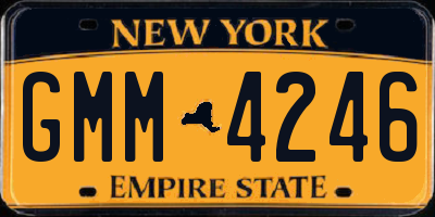 NY license plate GMM4246