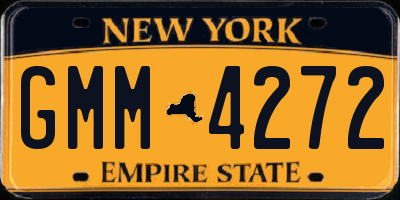 NY license plate GMM4272