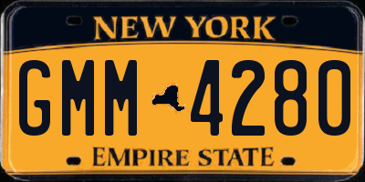 NY license plate GMM4280