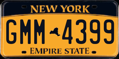 NY license plate GMM4399