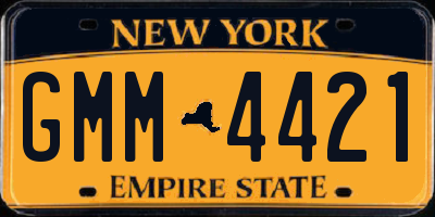 NY license plate GMM4421