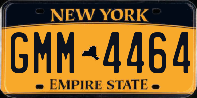 NY license plate GMM4464