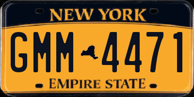 NY license plate GMM4471