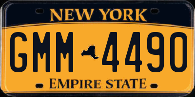 NY license plate GMM4490
