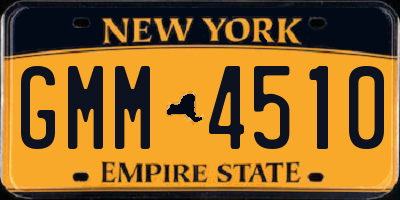 NY license plate GMM4510