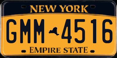 NY license plate GMM4516