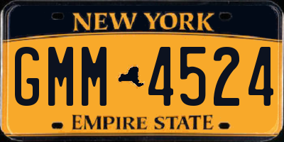 NY license plate GMM4524