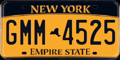 NY license plate GMM4525
