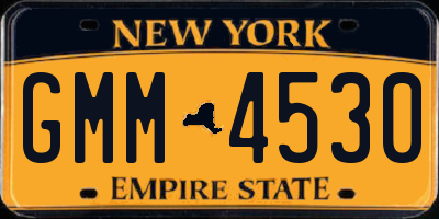 NY license plate GMM4530