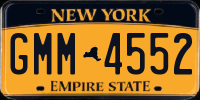 NY license plate GMM4552