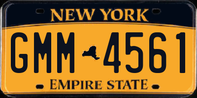 NY license plate GMM4561