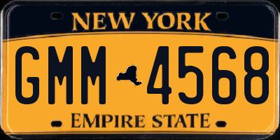 NY license plate GMM4568