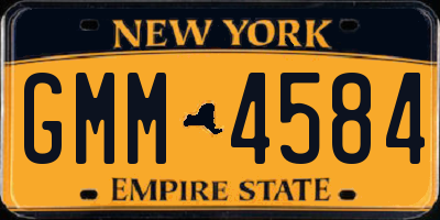 NY license plate GMM4584