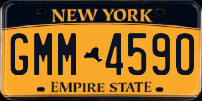 NY license plate GMM4590