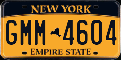 NY license plate GMM4604